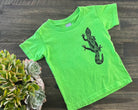 Hand printed leopard gecko block print toddler t-shirt