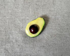 Avocado handmade polymer clay brooch pin