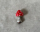 handmade mushroom polymer clay brooch pin