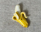 Banana handmade polymer clay brooch pin