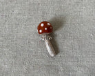 handmade mushroom polymer clay brooch pin