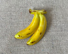 Bananas handmade polymer clay brooch pin close up