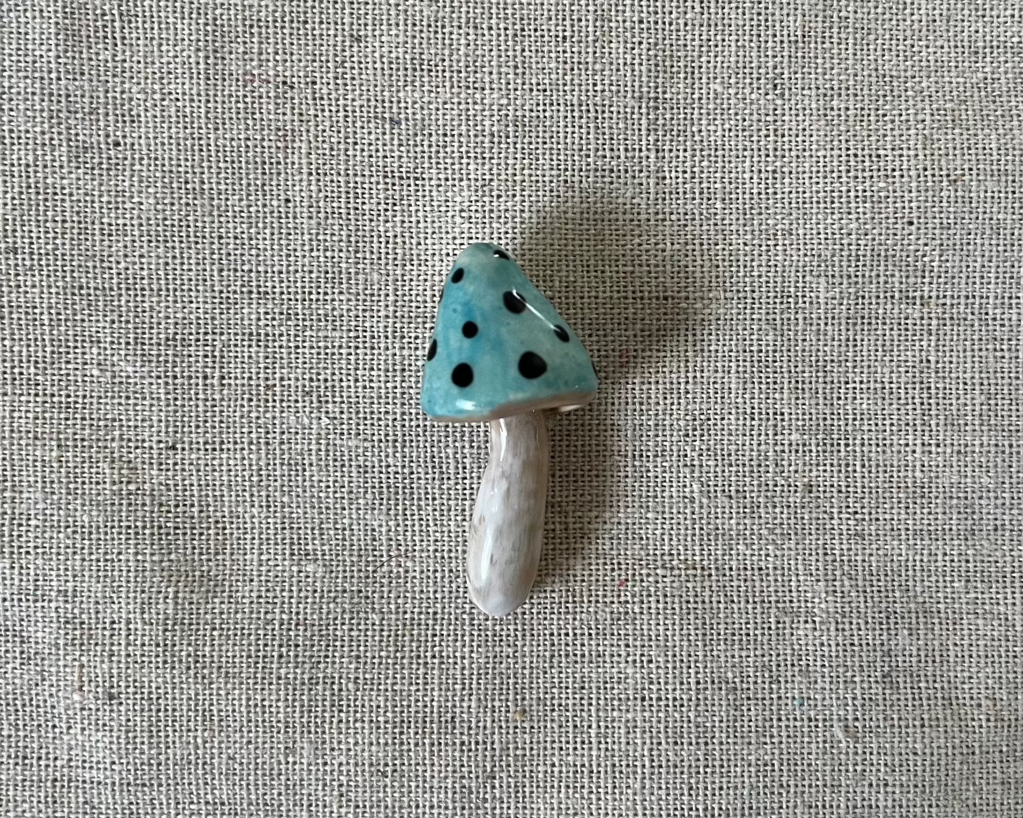 Handmade mushroom polymer clay brooch pin