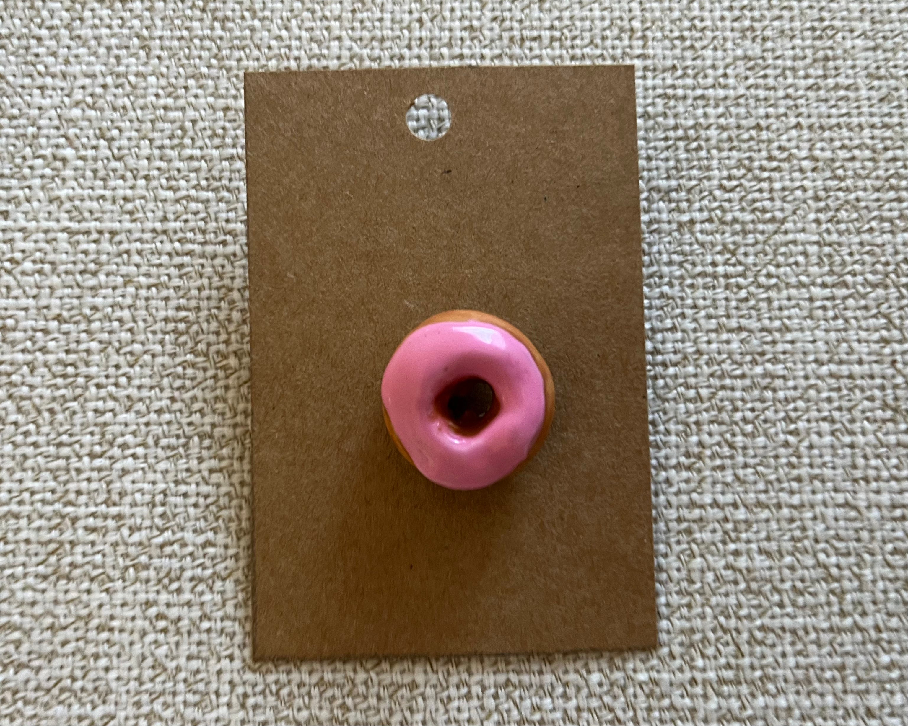 Doughnut handmade polymer clay paper background