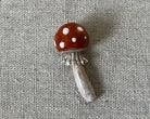 Handmade mushroom polymer clay brooch pin