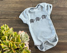 Han printed hedgehog block print baby onesie