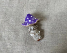 Handmade mushroom polymer clay brooch pin