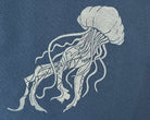 hand printed jelly fish block print youth t-shirt close up